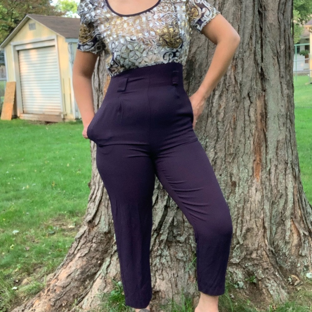Vintage Blue Jumpsuit w/ Pockets! Size 10
